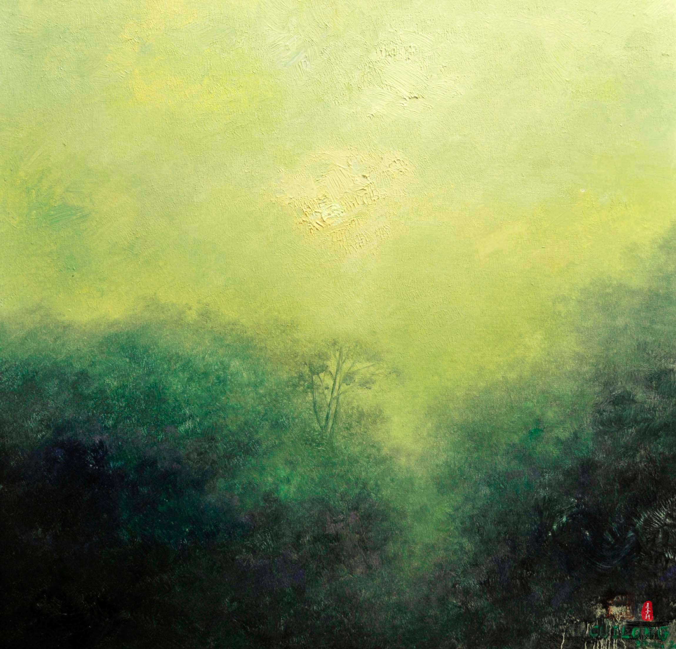 崔龙油画《桂林印象》